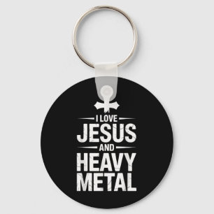 Porte-clés J'aime Jésus et le heavy metal _8