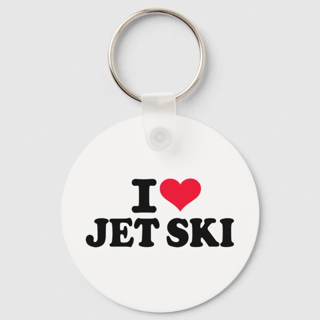 Porte-clés J'aime Jet ski (Recto)