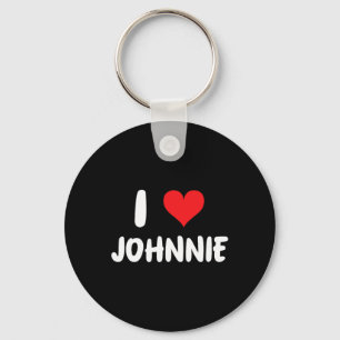 Porte-clés J'aime Johnnie - Cœur