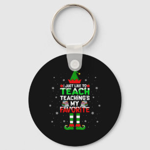 Porte-clés J'aime juste enseigner Enseigner mon Noël préféré