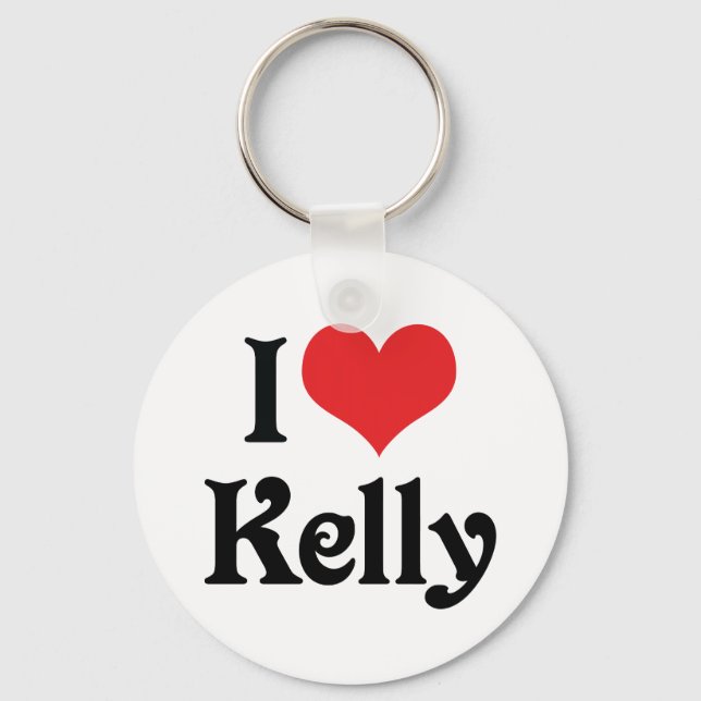 Porte-clés J'aime Kelly (Recto)