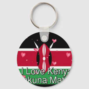 Porte-clés J'Aime ! Kenya Hakuna Matata