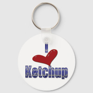 Porte-clés J'aime Ketchup Funny LOL Design