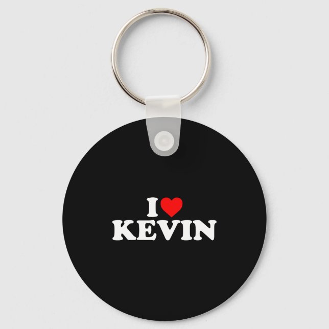 Porte-clés J'aime Kevin - Cœur Manches Longues  (Recto)