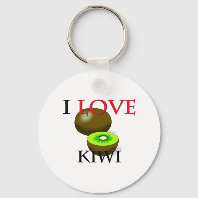 Porte-clés J'aime Kiwi (Recto)