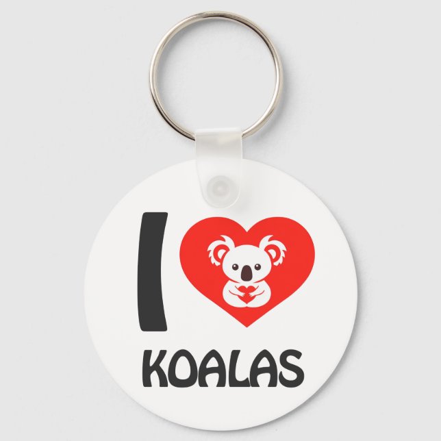 Porte-clés J'aime Koalas (Recto)