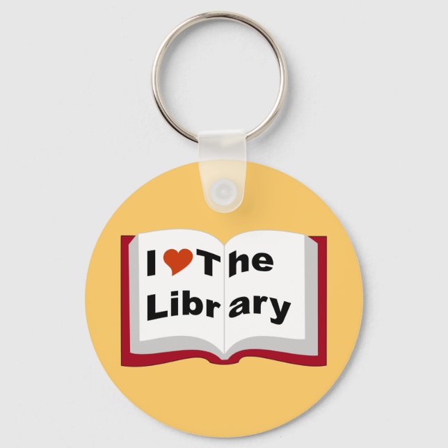 Porte-clés J'Aime La Bibliothèque (Recto)