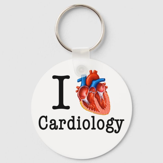 Porte-clés J'aime la cardiologie (Recto)