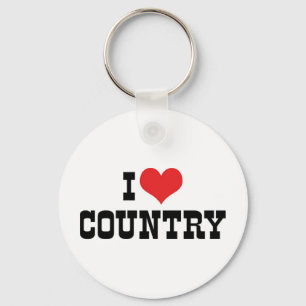 Porte-clés J'aime la country