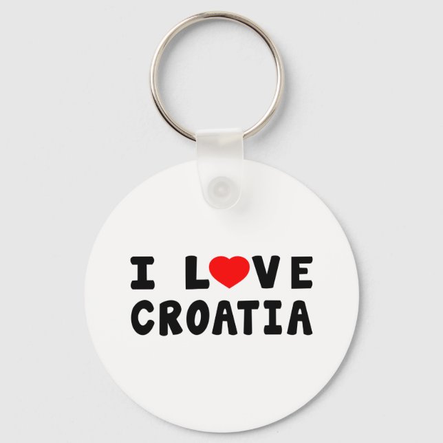 Porte-clés J'aime la Croatie (Recto)