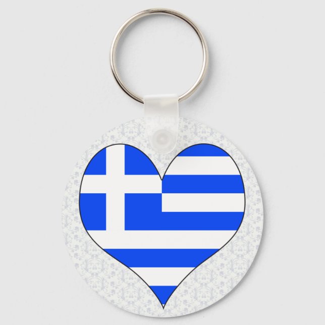 Porte-clés J'aime la Grèce (Recto)