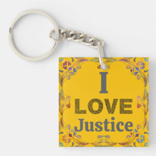Porte-clés J'aime la justice