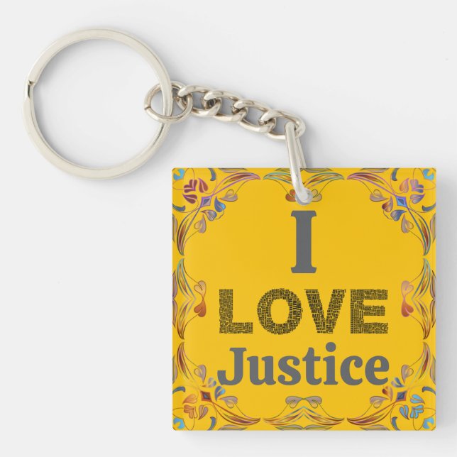 Porte-clés J'aime la justice (Devant)