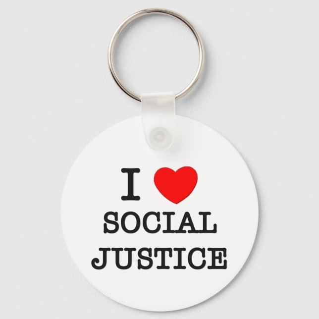 Porte-clés J'aime la justice sociale (Recto)