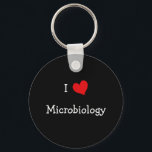 Porte-clés J'aime la microbiologie<br><div class="desc">Un design cardiaque "I Love" pour les professeurs de sciences du secondaire,  les professeurs de collège,  les biologistes,  les étudiants et tous ceux qui aiment les sciences biologiques.</div>