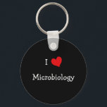 Porte-clés J'aime la microbiologie<br><div class="desc">Un design cardiaque "I Love" pour les professeurs de sciences du secondaire,  les professeurs de collège,  les biologistes,  les étudiants et tous ceux qui aiment les sciences biologiques.</div>