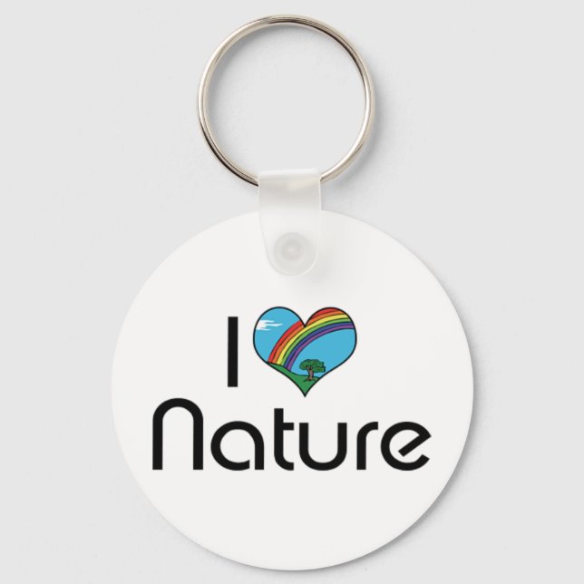 Porte-clés J'aime la nature (Recto)