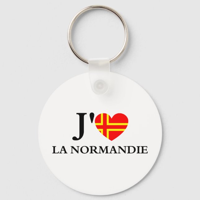Porte-clés J'aime la Normandie (Recto)