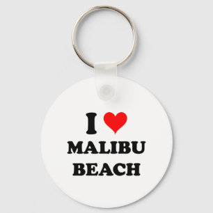 Porte-clés J'aime la plage la Californie de Malibu