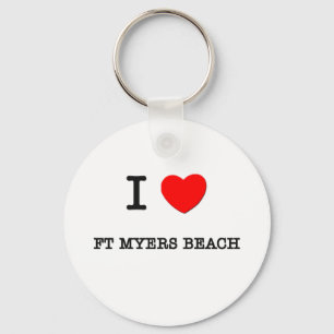 Porte-clés J'aime la plage la Floride de pi Myers