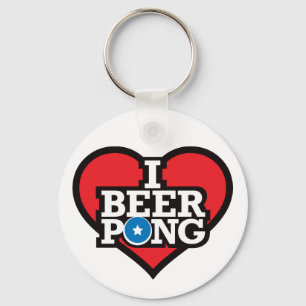Porte-clés J'aime la puanteur de bière - rouge