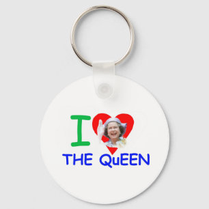 Porte-clés J'aime la Reine - Reine Elizabeth II