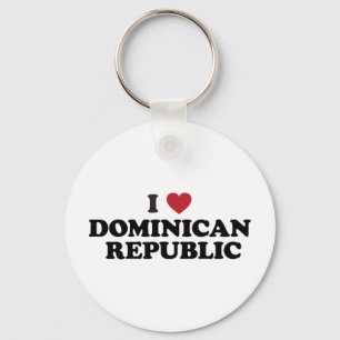 Porte-clés J'aime la République Dominicaine
