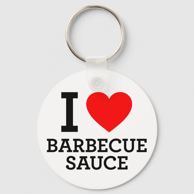 Porte-clés J'Aime La Sauce Barbecue (Recto)
