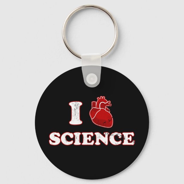 Porte-clés j'aime la science / i coeur science / anatomie (Recto)