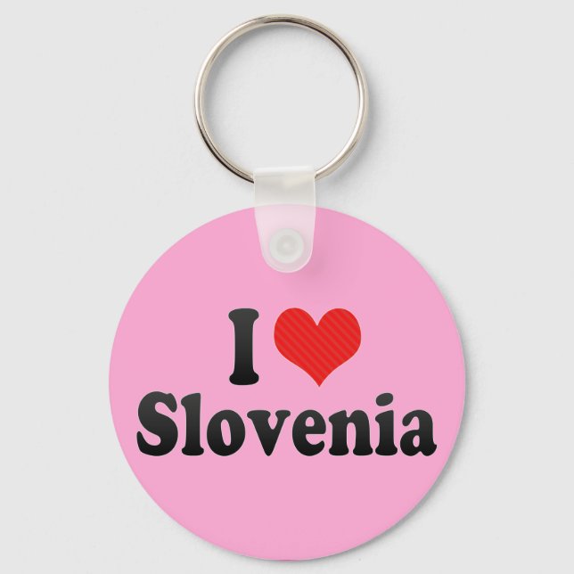 Porte-clés J'aime la Slovénie (Recto)