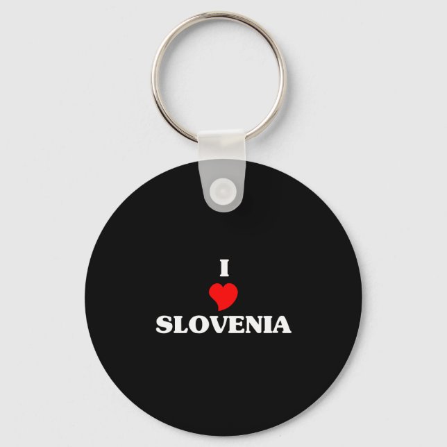 Porte-clés J'aime la Slovénie (Recto)