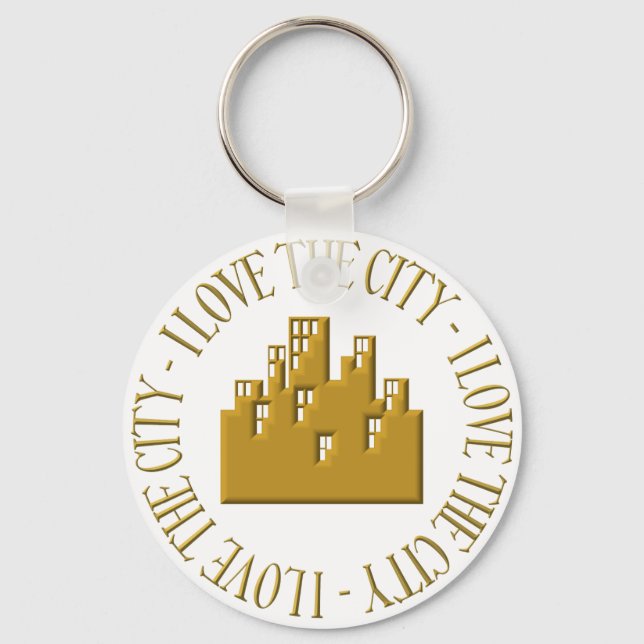 Porte-clés J'aime la ville (Recto)