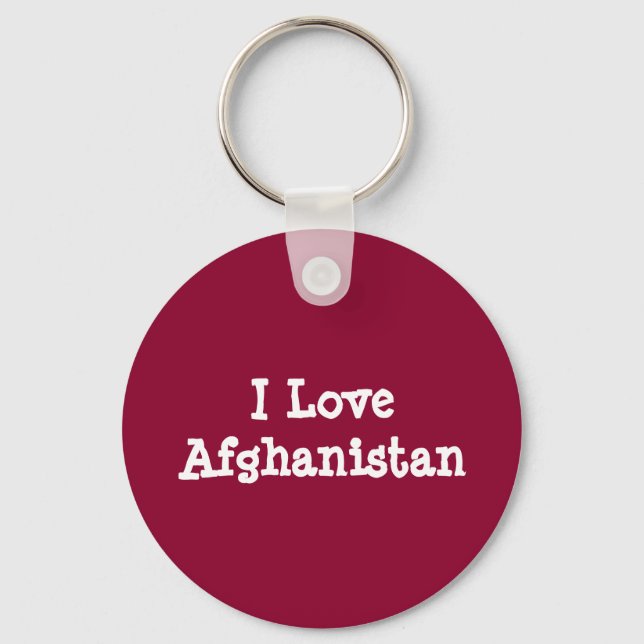 Porte-clés J'aime l'Afghanistan (Recto)