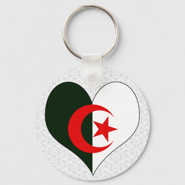 Porte-clés J'aime l'Algérie (Recto)