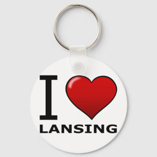 PORTE-CLÉS J'AIME LANSING, MI - MICHIGAN