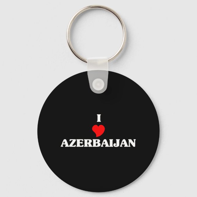 Porte-clés J'aime l'Azerbaïdjan (Recto)