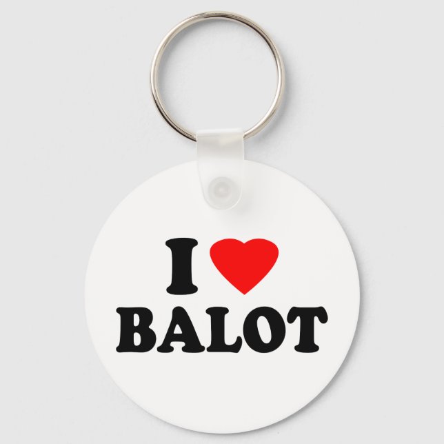 Porte-clés J'aime le ballon (Recto)