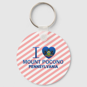 Porte-clés J'aime le bâti Pocono, PA