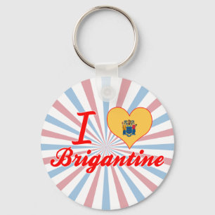 Porte-clés J'aime le brigantin, New Jersey