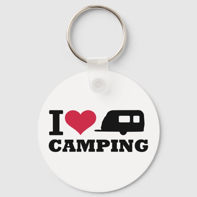 Porte-clés J'aime le camping (Recto)