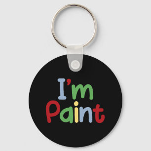 Porte-clés J'Aime Le Coeur À La Peinture De Doigt