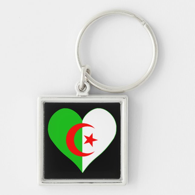 Porte-clés J'aime le coeur de l'Algérie (Devant)