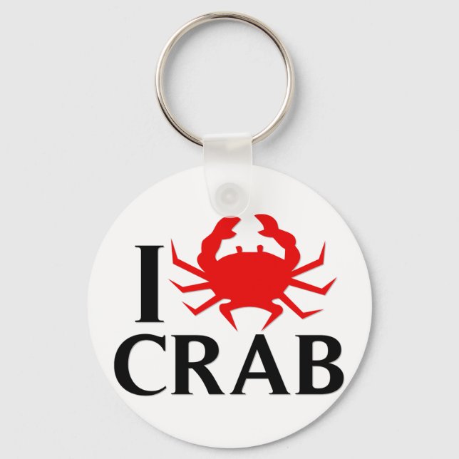 Porte-clés J'aime le crabe (Recto)