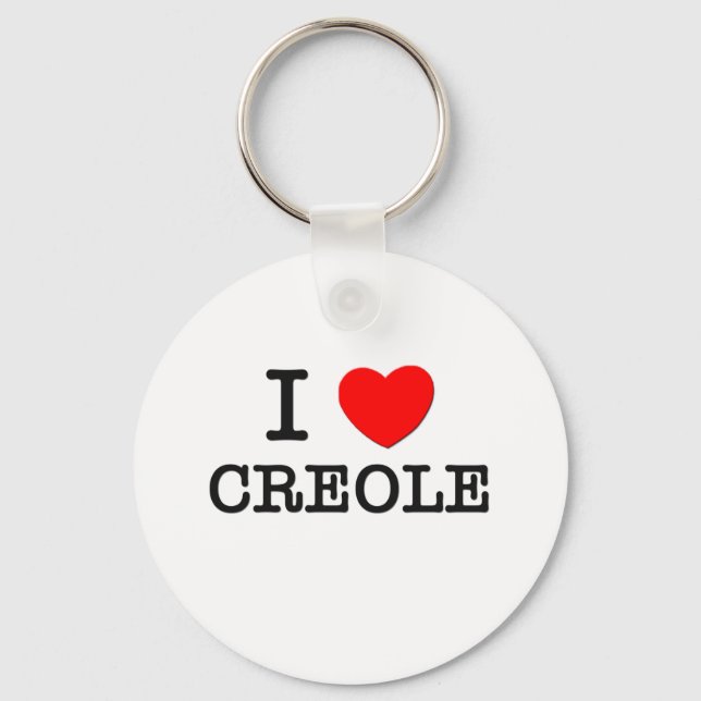 Porte-clés J'aime le créole (Recto)