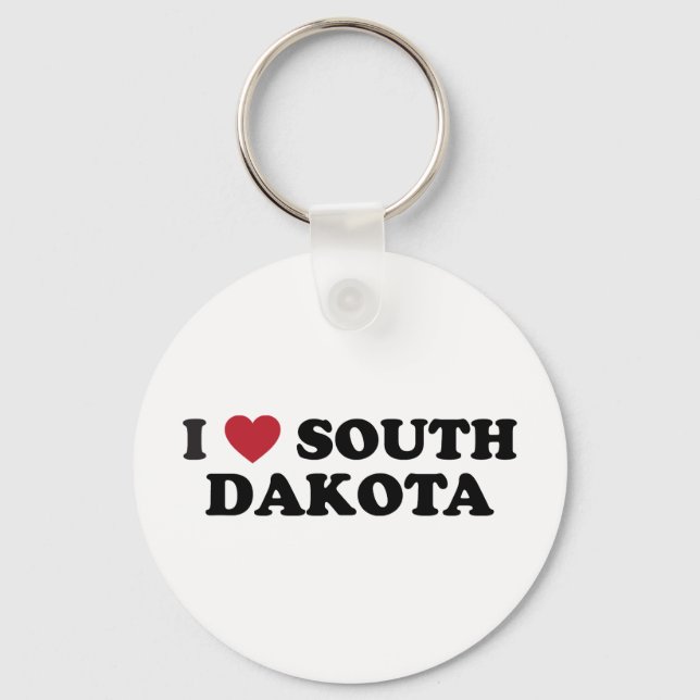 Porte-clés J'aime le Dakota du Sud (Recto)