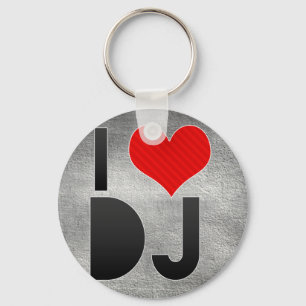 Porte-clés J'aime le DJ