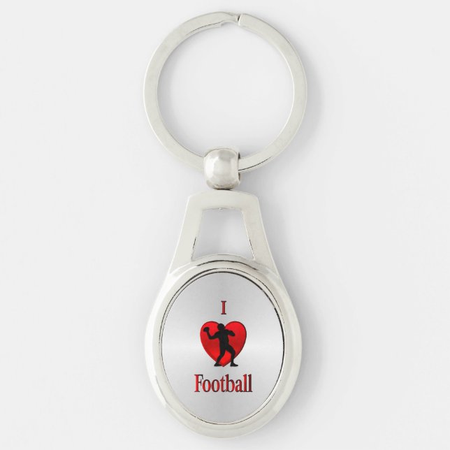 Porte-clés J'aime le football (Devant)