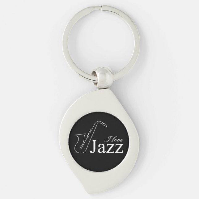 Porte-clés J'aime le jazz (Devant)