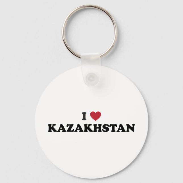 Porte-clés J'aime le Kazakhstan (Recto)