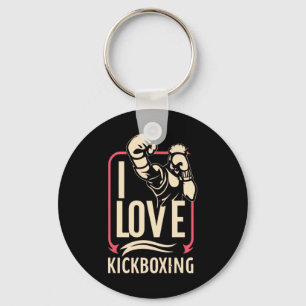 Porte-clés J'aime le kick-boxing Boxe Amour Kickboxeur Kickbo